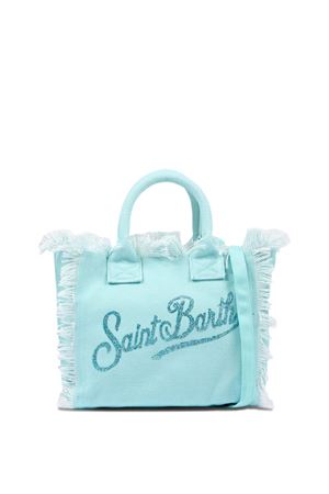 Borsa in canvas di cotone verde acqua SAINT BARTH KIDS | COL000100432L